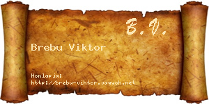 Brebu Viktor névjegykártya